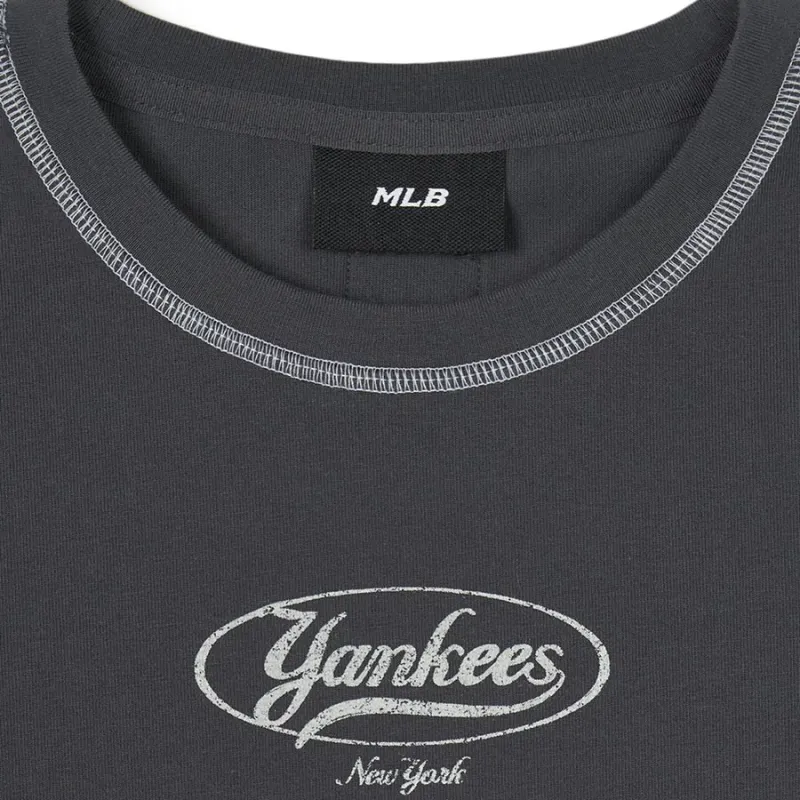 MLB New York Yankees T Shirt Women's Charcoal Gray-2