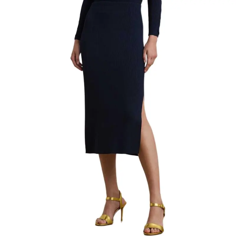 Polo Ralph Lauren SS25 Casual Long Skirts Women's Dark Blue-3