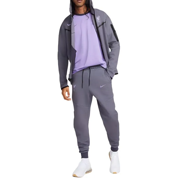 Nike Liverpool F.C. Tech Fleece Third Casual Pants Men's Space Purple-2