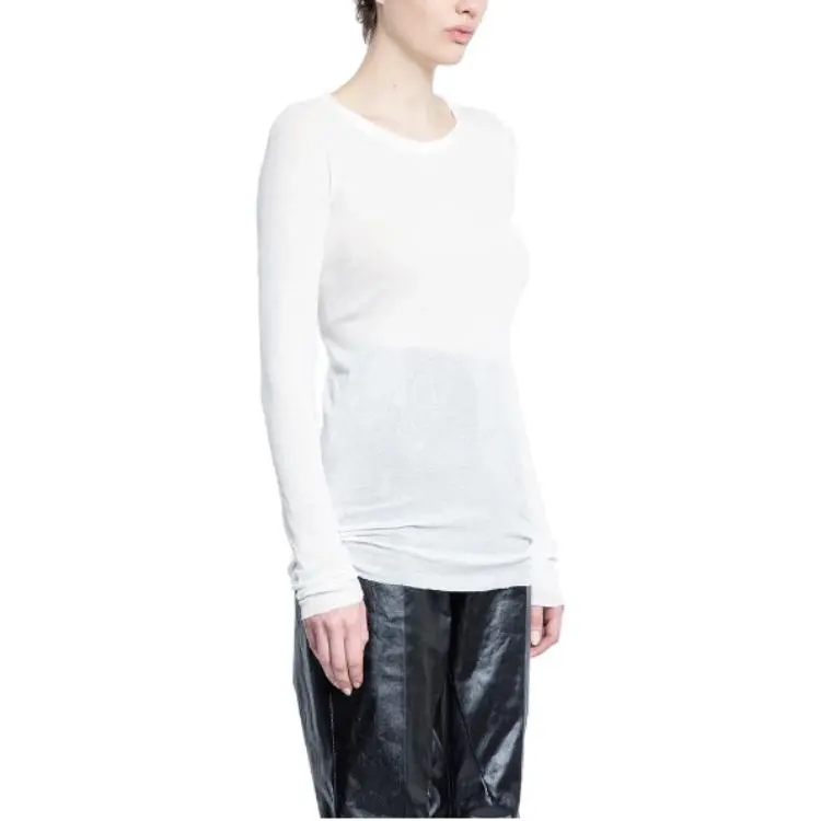 RICK OWENS Ribbed Long sleeves T shirt-1