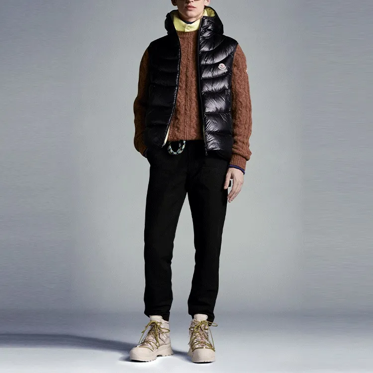 Moncler Vests Men Midnight Blue-1