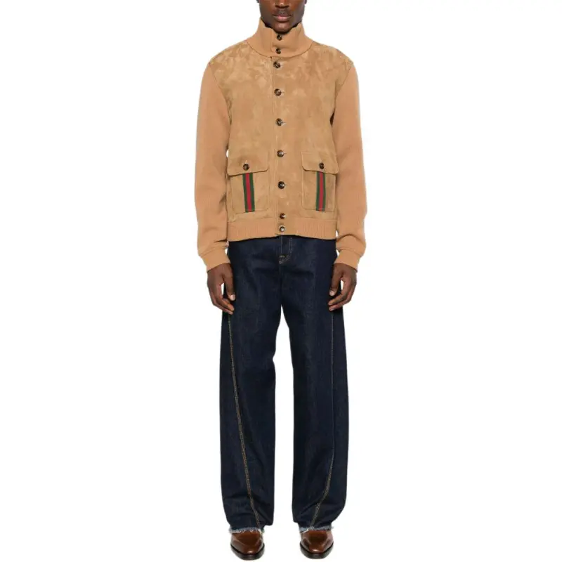 GUCCI Web Stripe detail Bomber Jacket-1