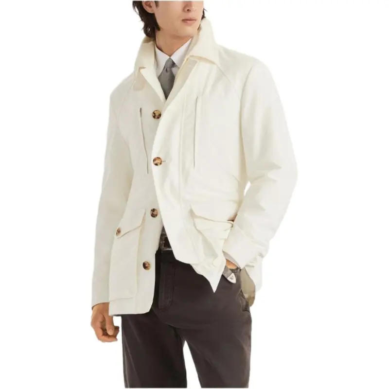 Brunello Cucinelli Water Resistant Gabardine Belted Parka-2