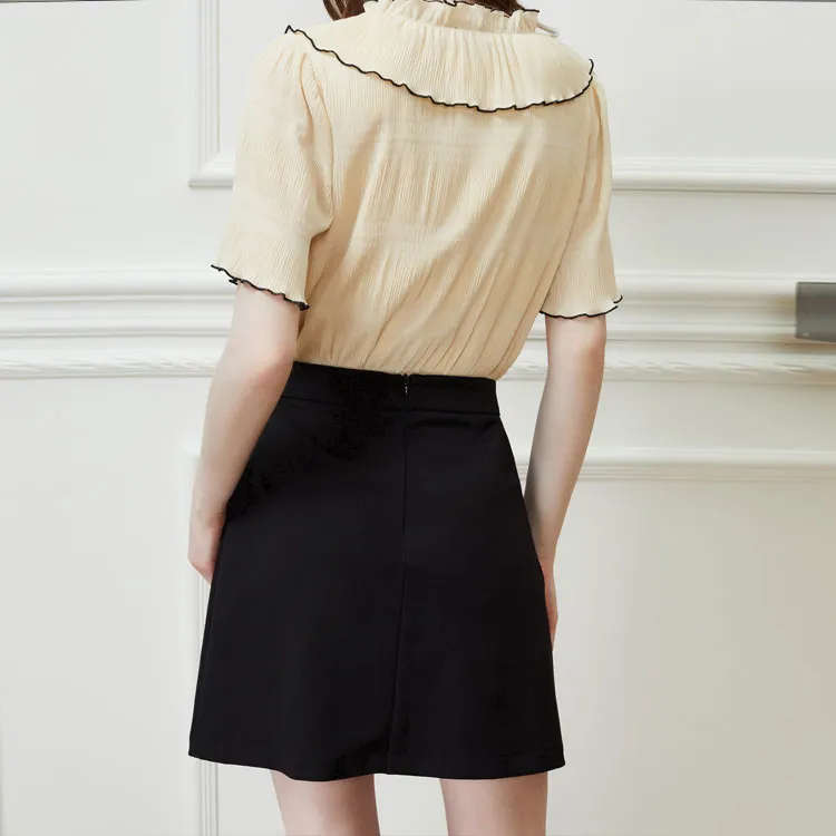 DKNY Casual Short Skirts Women's Black-2