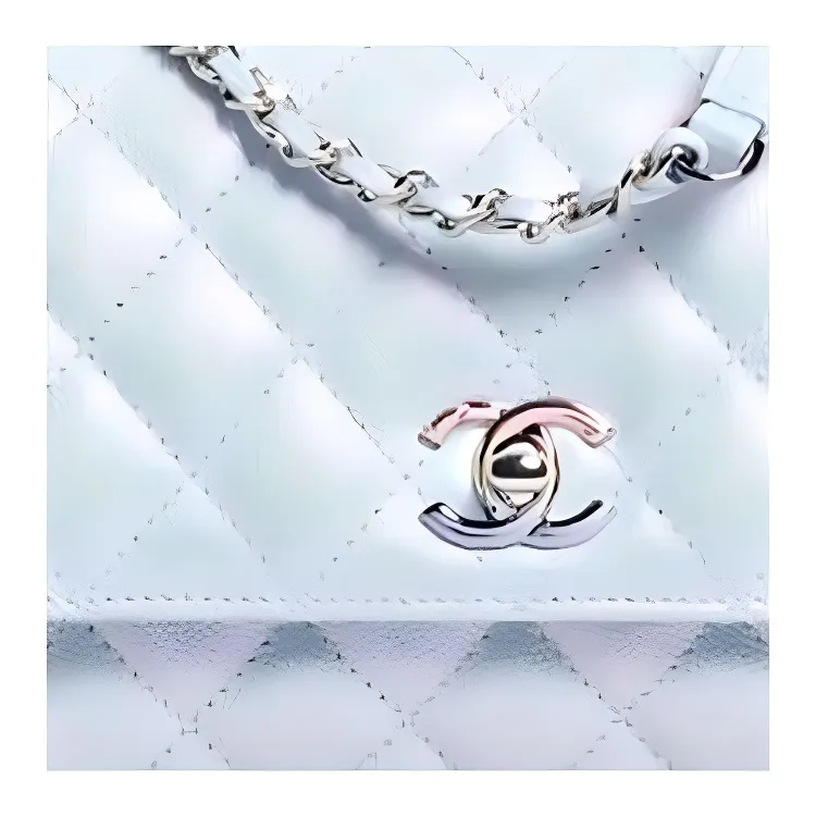 CHANEL Coco Handle Cow Leather Shoulder Bag, Crossbody Bag, Handbag Women's Light Blue-1