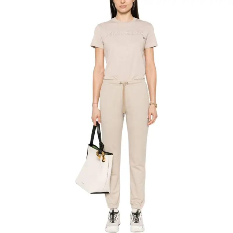 Moncler Logo Embroidered Crew Neck T Shirt-3