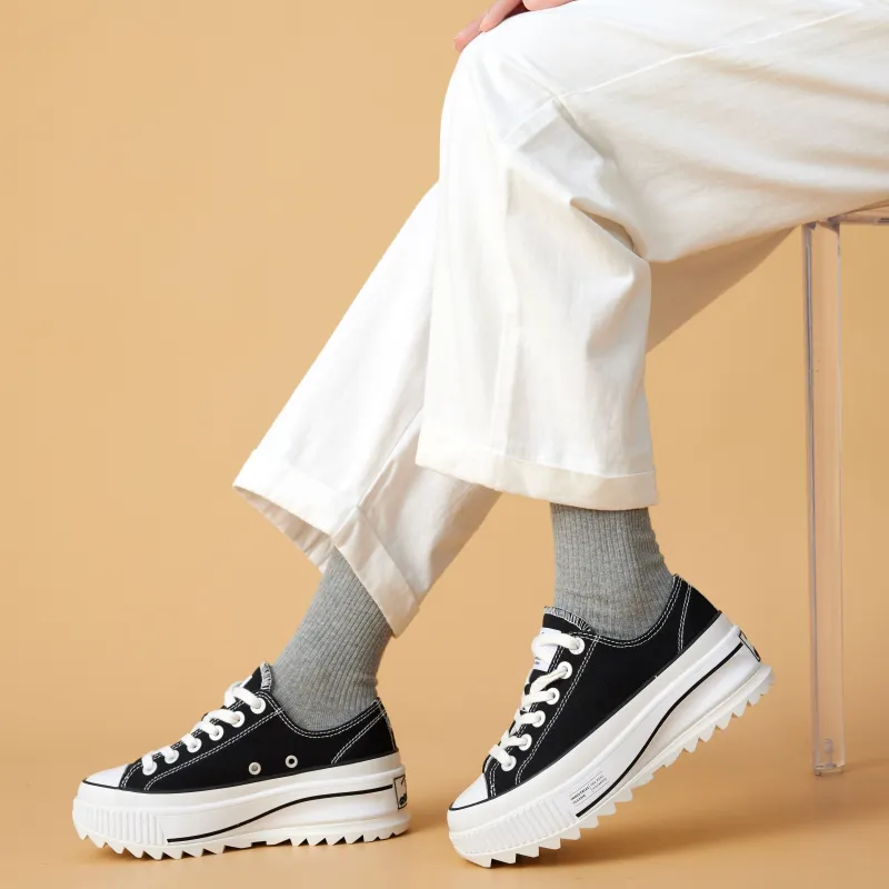Excelsior Canvas Shoes Unisex Low Top Obsidian Black/White-7