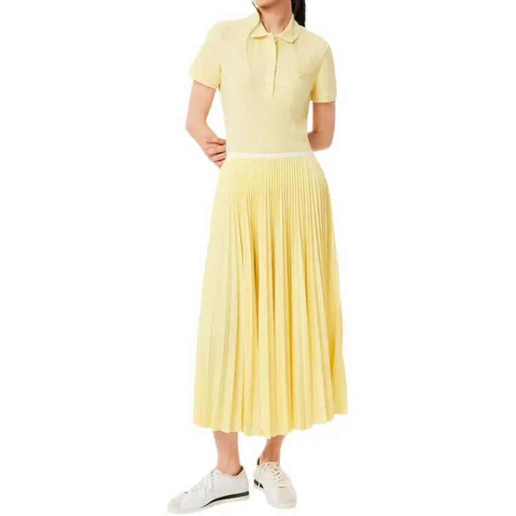 LACOSTE Casual Long Skirts Women's Yellow-1