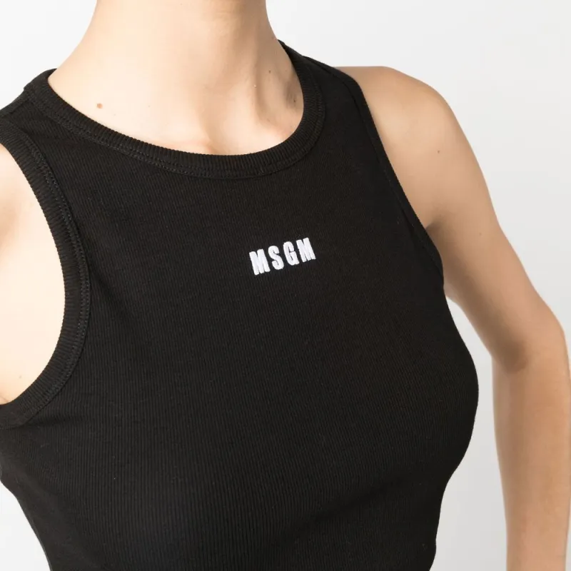 MSGM Tank Tops Women's Black-4