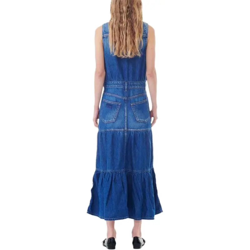GANNI Sleeveless Denim Dress-4