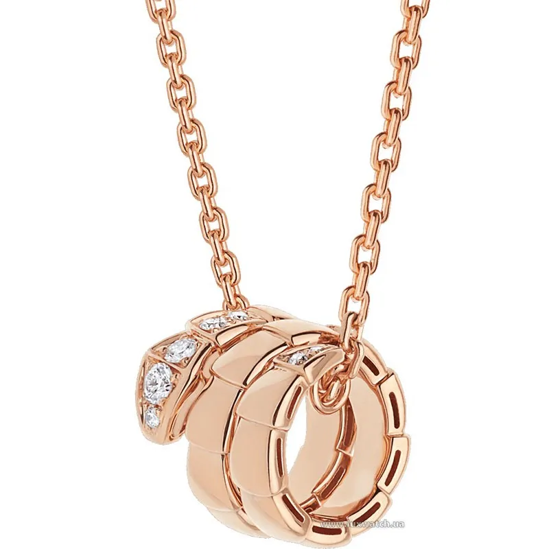 BVLGARI SERPENTI VIPER Rose Gold With Diamond Necklaces Women's Rose Gold-2