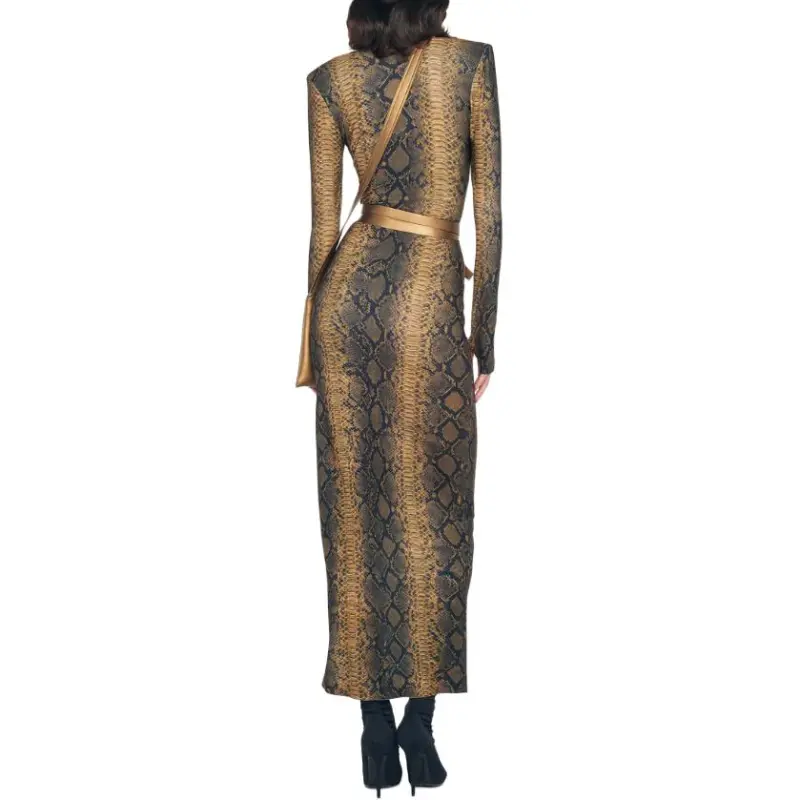 NORMA KAMALI Snake print Maxi Dress-1