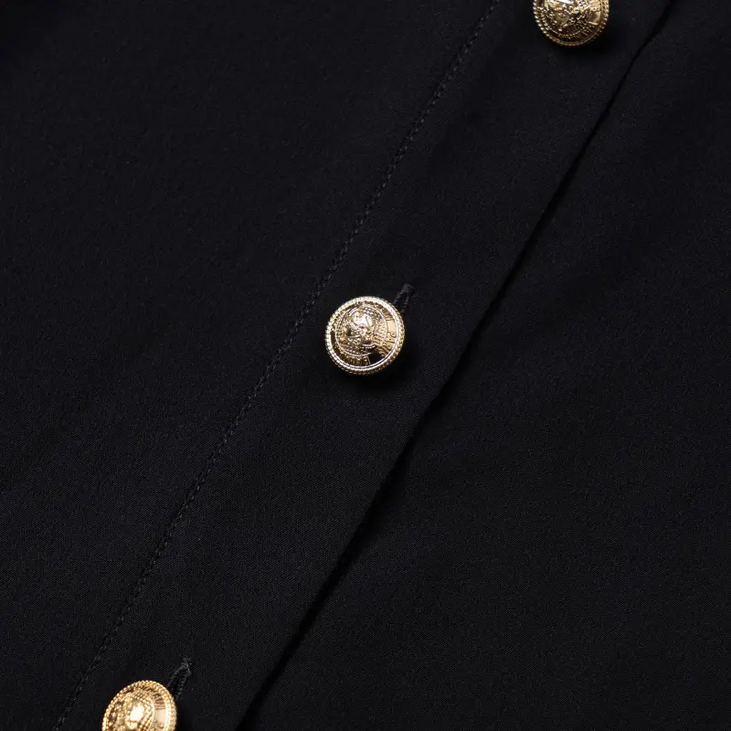BALMAIN Embossed Buttons Long Sleeved Shirt-2