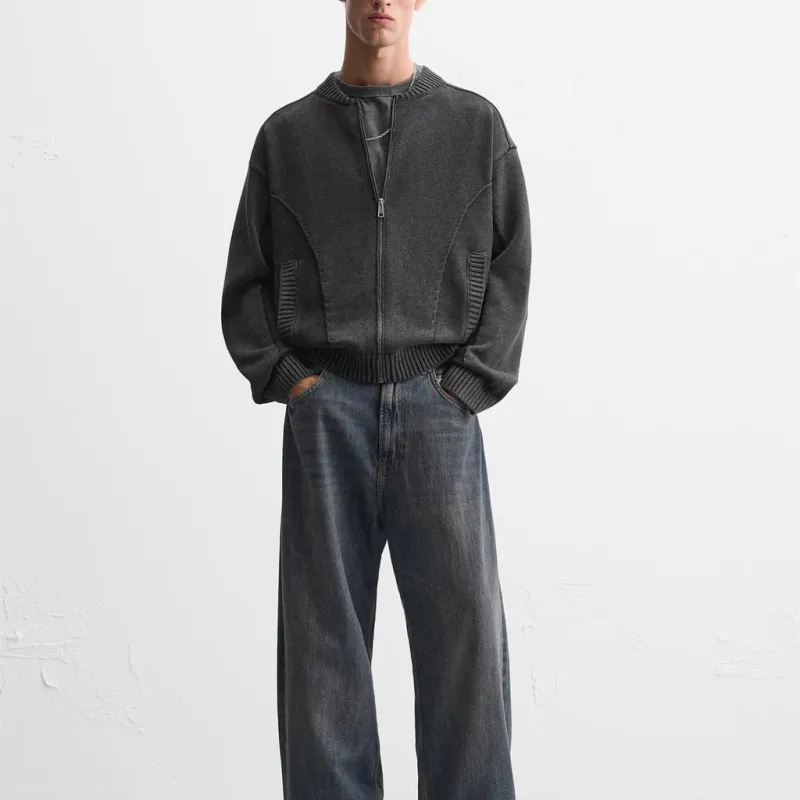 ZARA Knitwear Men Brown-2