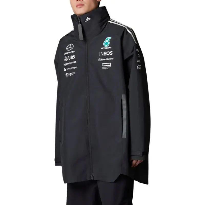 Adidas x MERCEDES-AMG PETRONAS F1 TEAMMYSHELTER SS25 Motorsport Jacket Men's Black/White-1