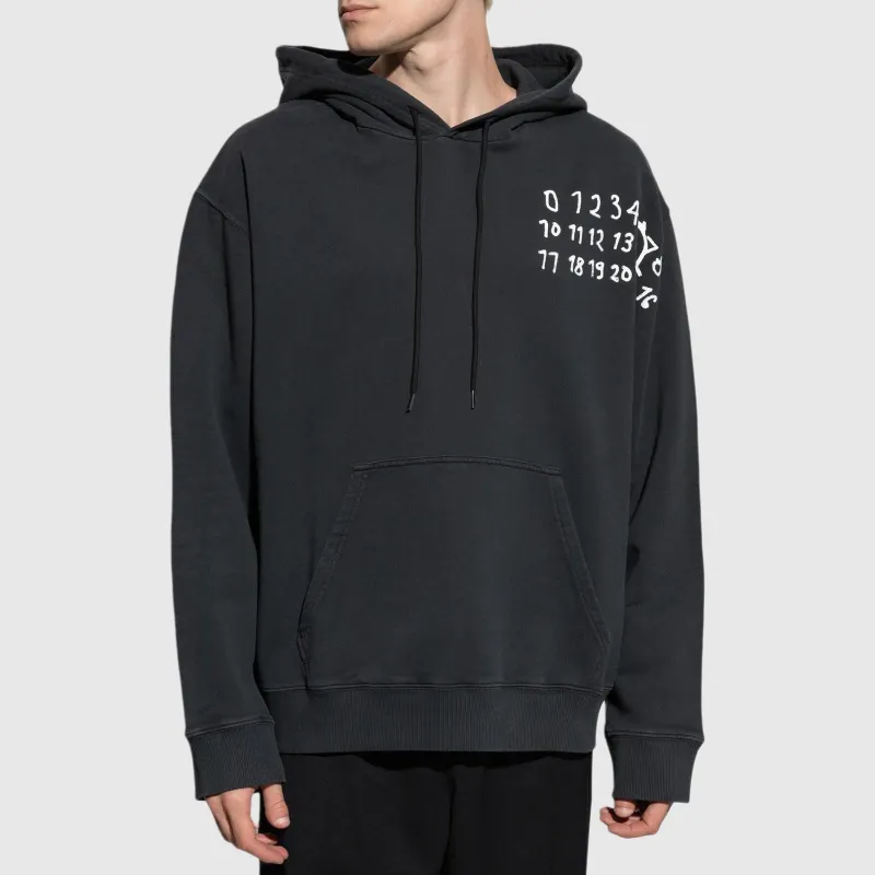MM6 Maison Margiela Numbers Motif Drawstring Hoodie-3