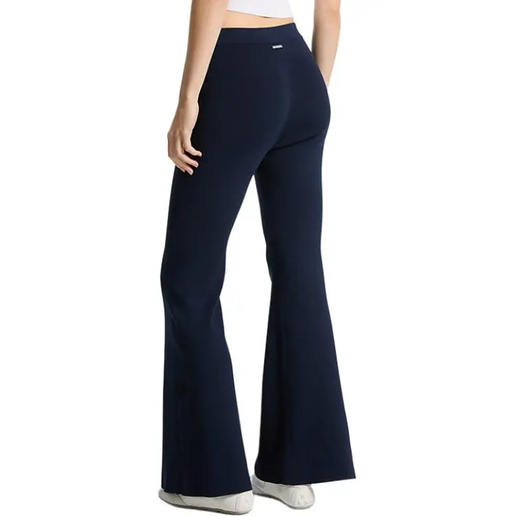 MICHAEL KORS Stretch Ribbed Knit Flared Leggings-1