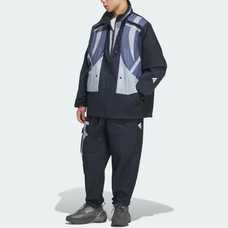 Adidas FOS FUTURE STYLE WOVEN JOGGERS Casual Pants Unisex Aurora Ink Blue/Bright White-5