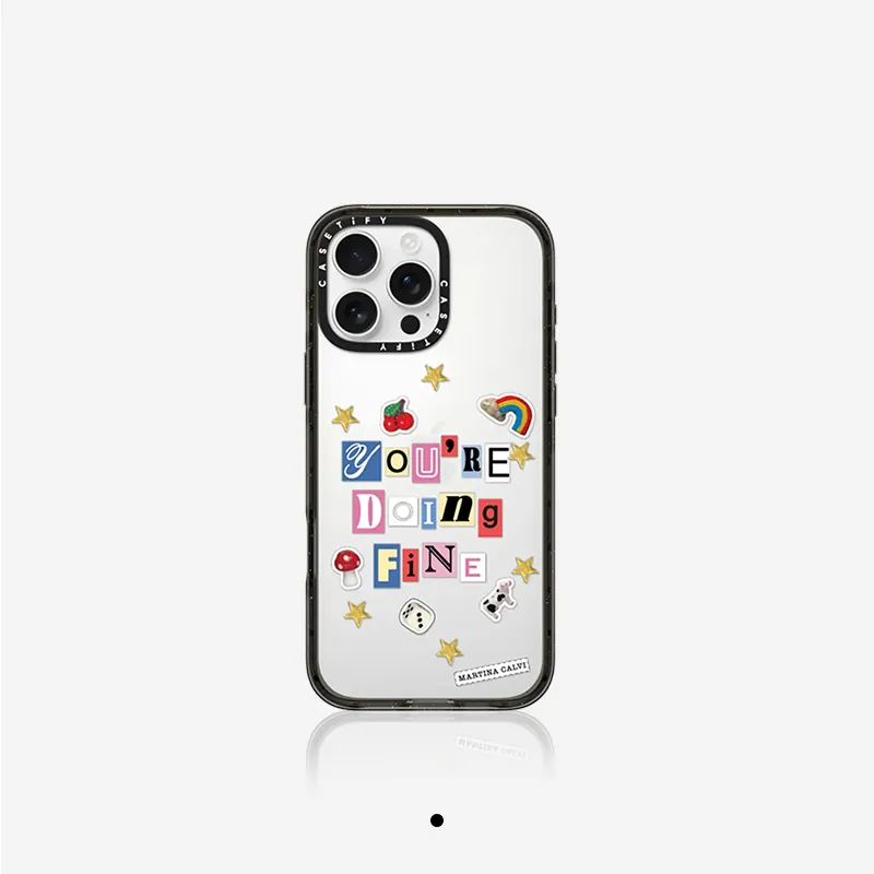 CASETIFY PC+TPU Material Martina Calvi You're Doing A Great Job Phone Cases Compatible With IPhone 16/15 Collection-2