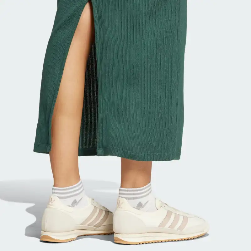 Adidas Originals Adicolor 3 Stripes Knit V Neck Dress-3