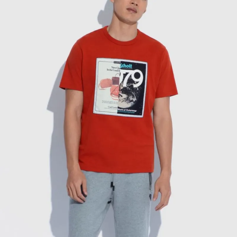 COACH T-Shirts Men Red-1