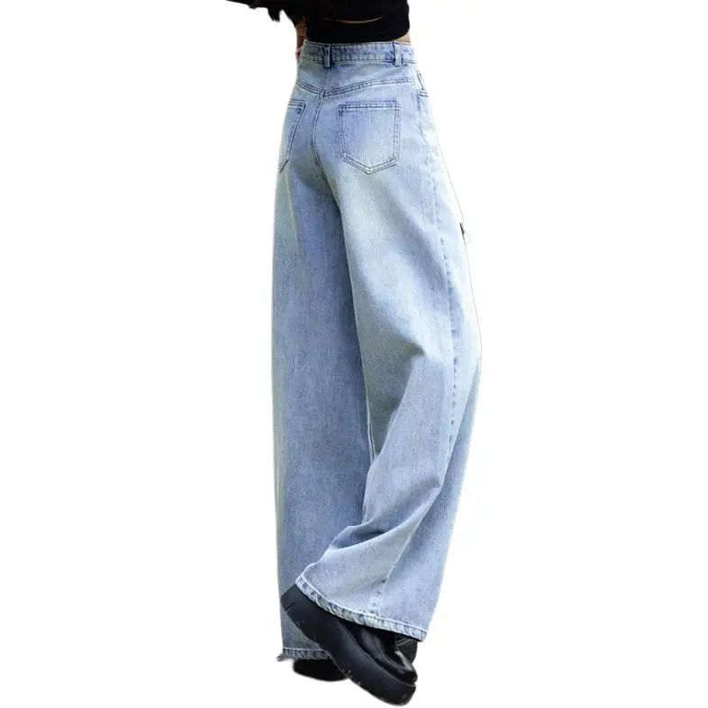 You Cow Me Pants Jeans Women's Light Blue-6