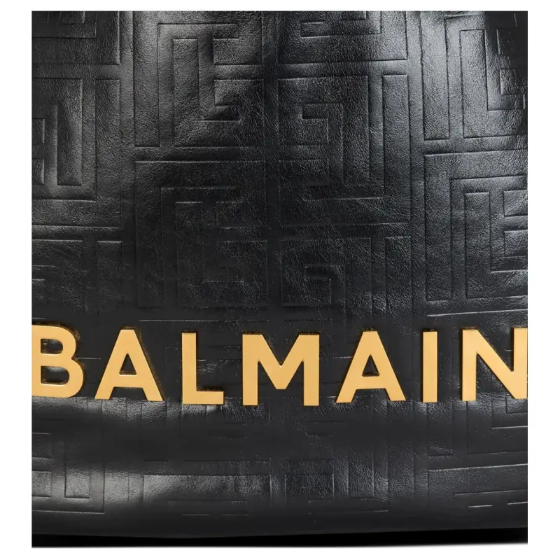BALMAIN Calfskin Shoulder Bag Women's Black-4