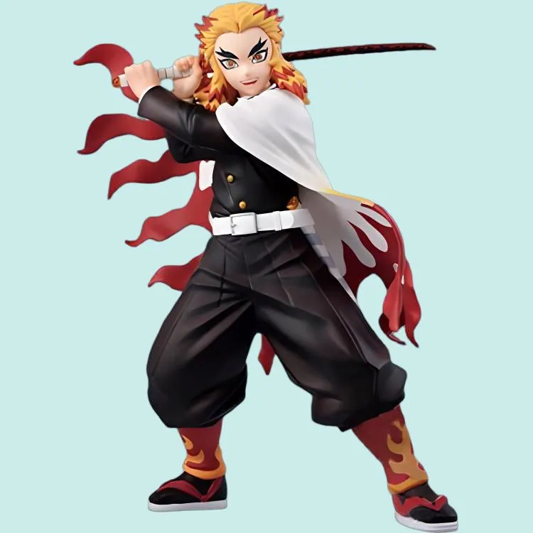 BANDAI Kyojuro Rengoku Bandai Ichiban Kuji Demon Slayer  Kimetsu No Yaiba Infinite Train Zenitsu Gyoji Scale Figures-1