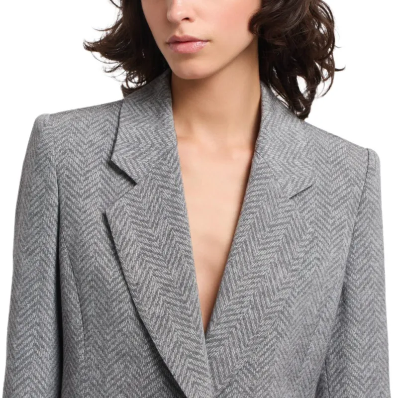 EMPORIO ARMANI Icon Chevron Viscose blend Single breasted Blazer-4