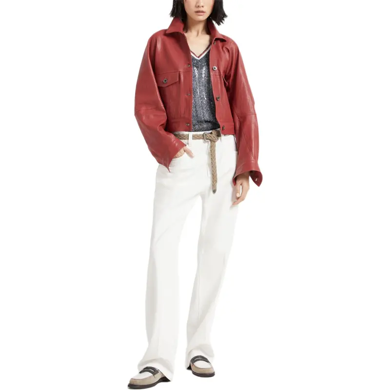 Brunello Cucinelli Openwork Knitted V Neck Jumper-4