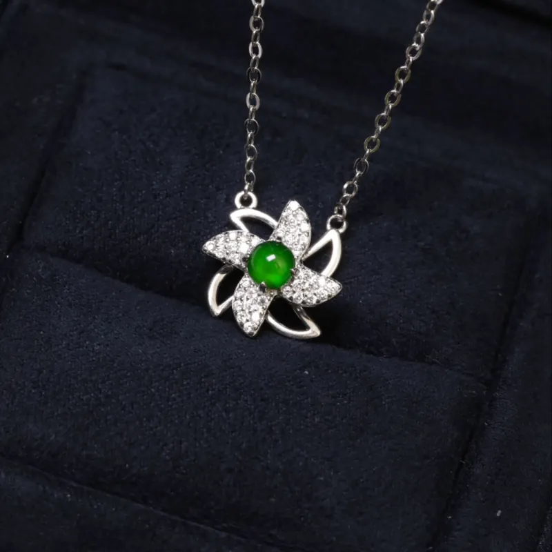 KALAIYIN Ice Glutinous Jadeite Necklaces Women's-2