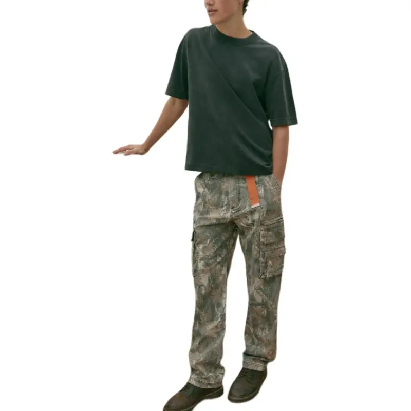 Hollister Cargo Pants Men's Tan Camouflage-2