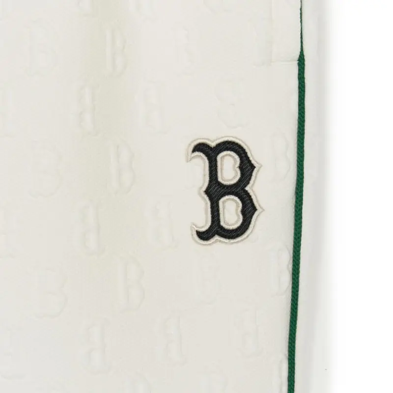 MLB Jacquard Monogram Boston Red Sox Pants Casual Pants Unisex Cream-6