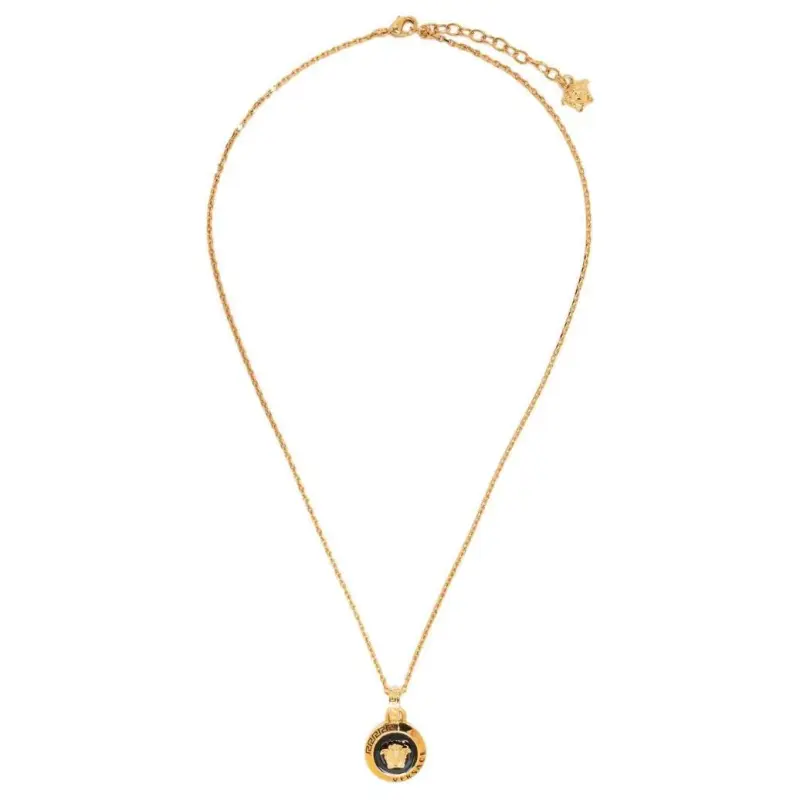 VERSACE Medusa Pendant Chain Linked Necklace-3