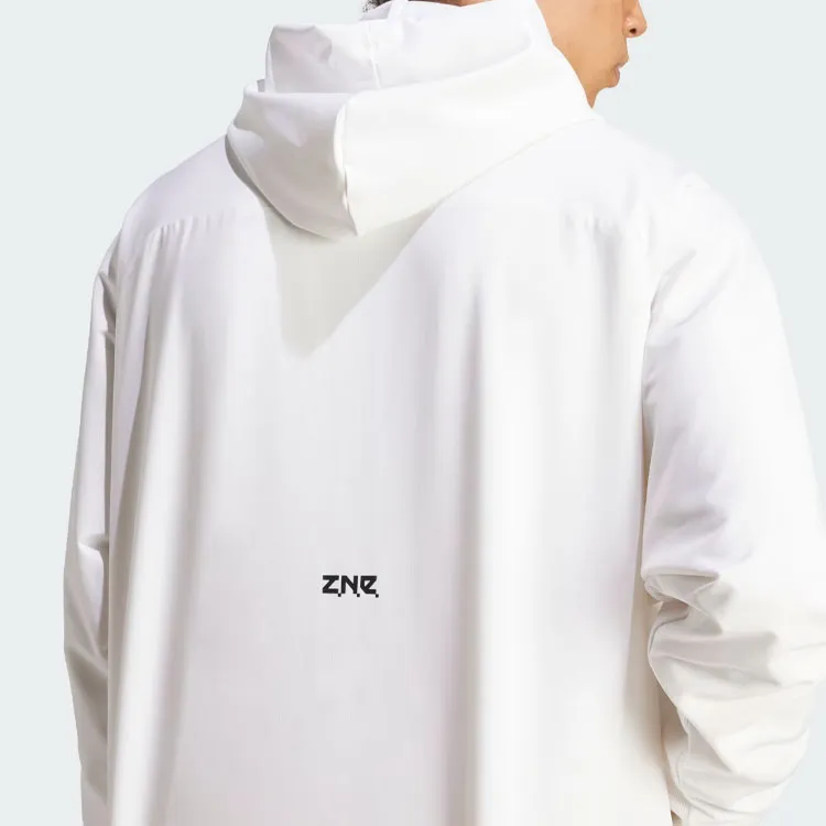 Adidas Z.N.E. Woven Full-Zip Hooded Track Top Jackets Coats Men's White-5