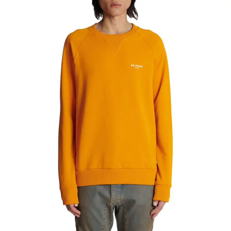 BALMAIN Logo print Organic cotton Sweatshirt-1