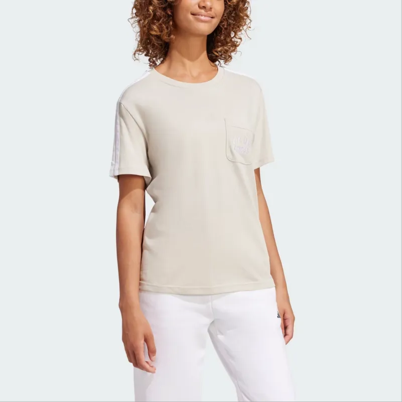 Adidas Free Shipping With AdiClub Lounge Soft Side Pocket Graphic Tee-1
