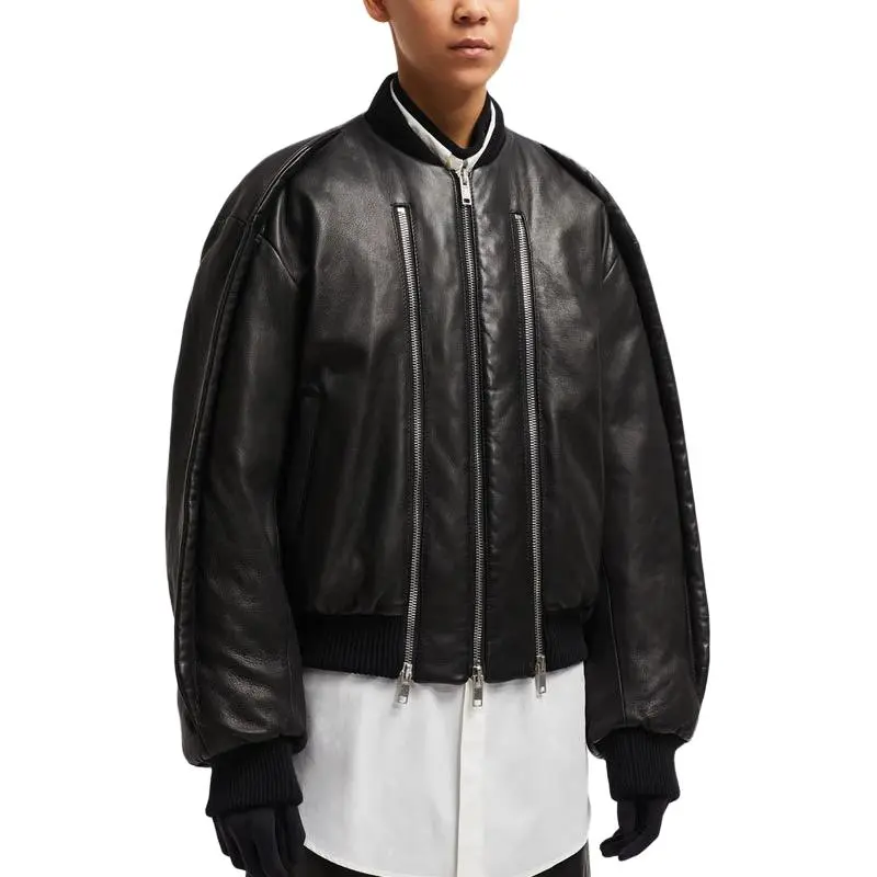 MONCLER GENIUS Moncler X Willow Smith Leather Bomber Jacket-2