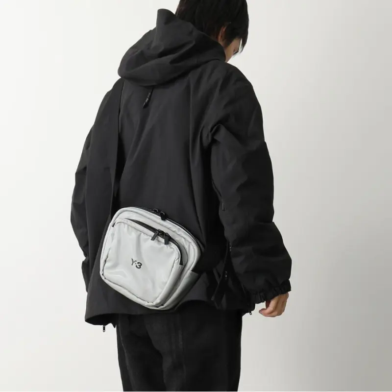 Y 3 Polyester Shoulder Bag Crossbody Bag Regular Men's Gray-4