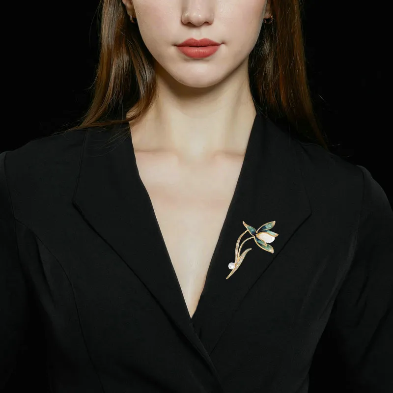 Lockstarfy High Quality Eco Friendly Copper Brooches Women's-5
