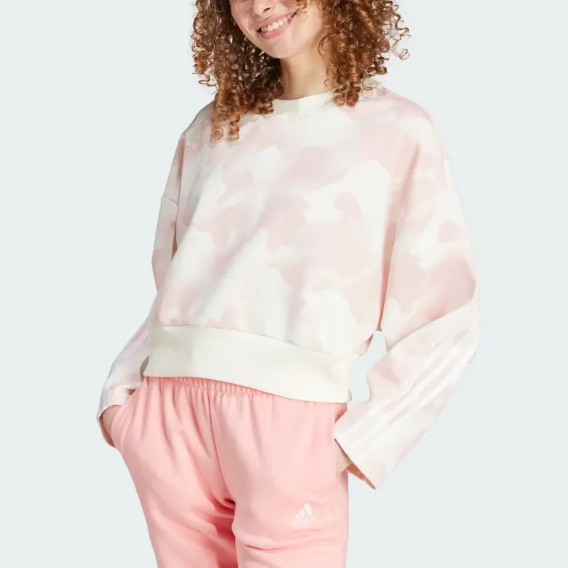 Adidas Future Icons FW24 3-Stripes Sweatshirt Sweatshirt Women's Pink White-1