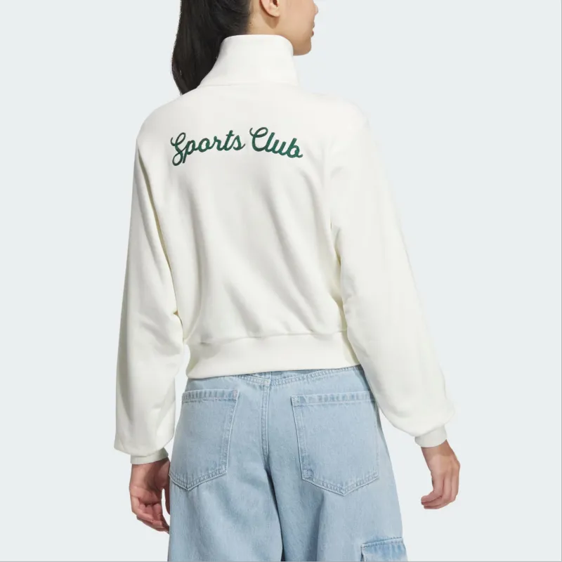 Adidas Originals RETRO SPORTY CLUB SWEATSHIRT Women's Jade White-3