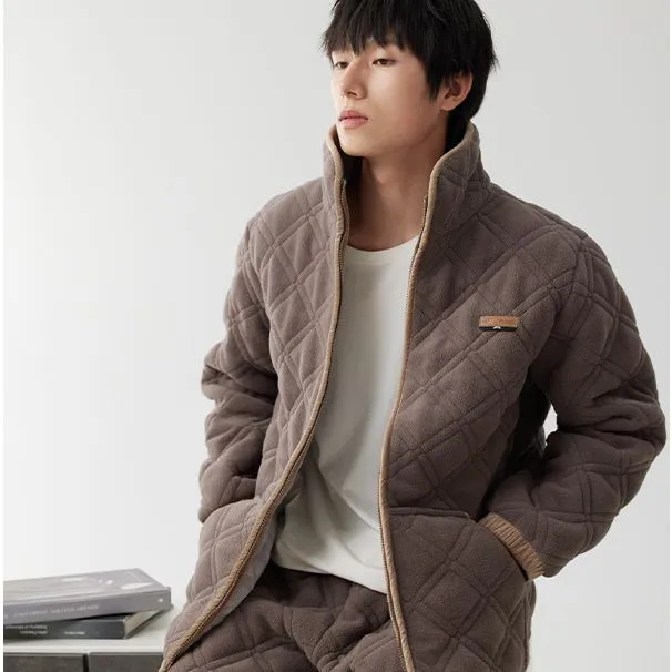 Floating light islands Men Pajama Sets-3