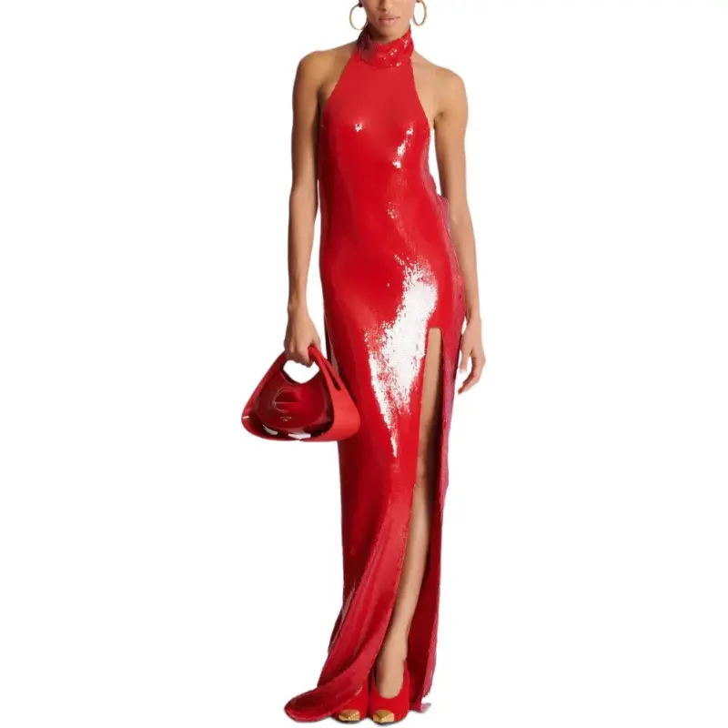 BALMAIN Sequined Maxi Dress-1