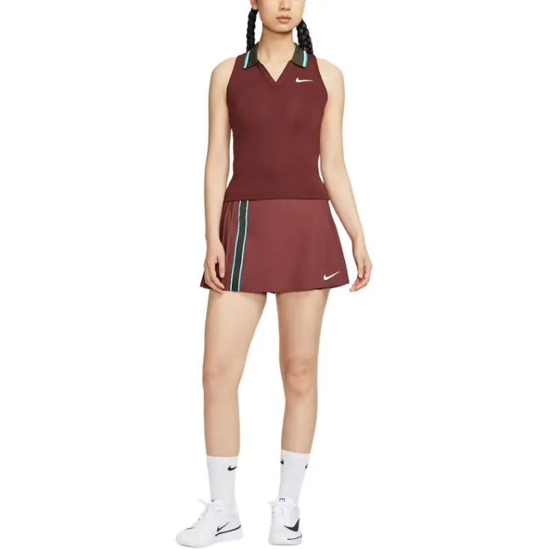 Nike Court SlamDri Fit SS25 Casual Short Skirts Women's Dark Team Red/Dark Red/White Color-1