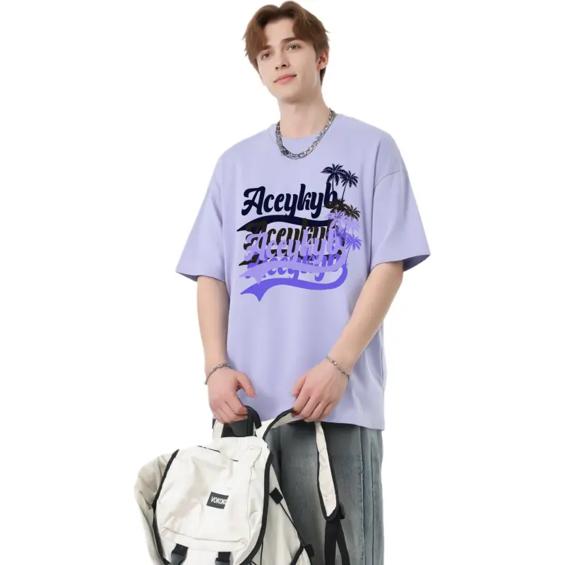 YK&YB T Shirts Unisex Light Purple-2