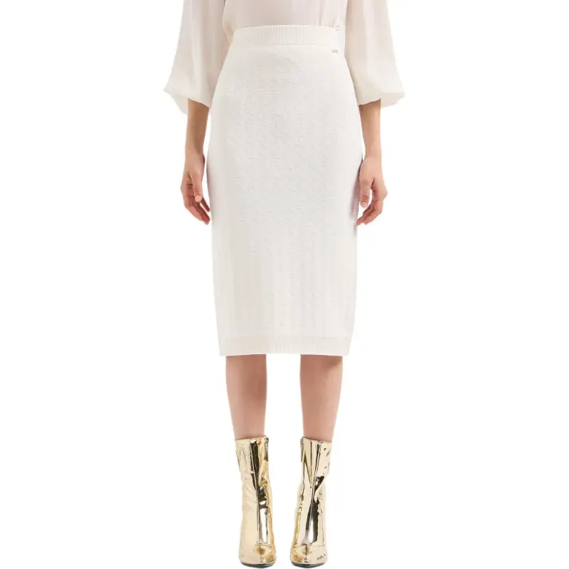 ARMANI EXCHANGEAE Casual Long Skirt Women's White-1