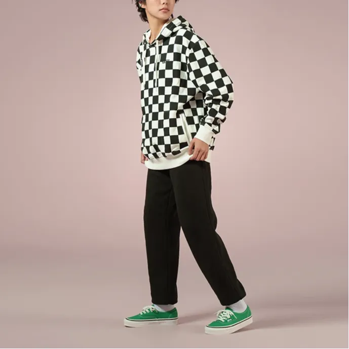 Vans Sweatshirts Women's Black White Checkerboard-2