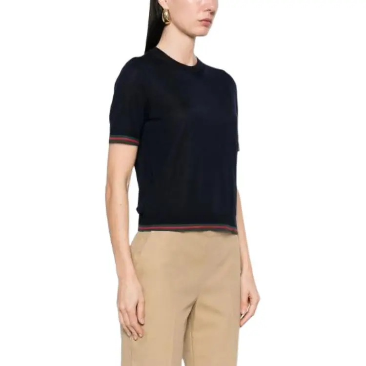 GUCCI Regular T Shirt Women's Blue-3