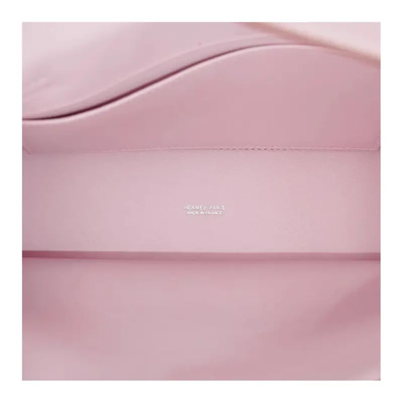 HERMES Kelly Danse Swift Calfskin One Shoulder Crossbody Clutches Women's 09 Mauve Pale Dream Pink-11
